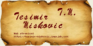 Tešimir Mišković vizit kartica